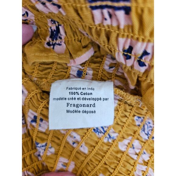 Fragonard Parfumeur Puff Sleeve Smocked Top, Size TU (One Size) - Picture 5 of 8